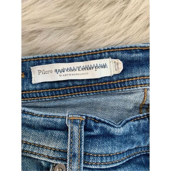 Anthropologie Pilcro and the Letterpress Raw Hem Slim Straight Jeans Pants - Picture 3 of 7